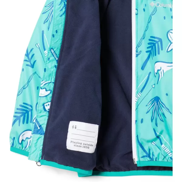 imageBoys Mini Pixel Grabber Ii Wind JacketElectric Turquoise Adventure Vibes