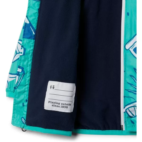 imageBoys Mini Pixel Grabber Ii Wind JacketElectric Turquoise Adventure Vibes