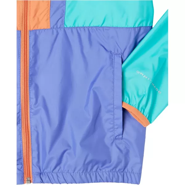 imageColumbia Boys Back Bowl Hooded WindbreakerBright AquaPurple LotusDesert Orange