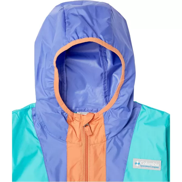 imageColumbia Boys Back Bowl Hooded WindbreakerBright AquaPurple LotusDesert Orange