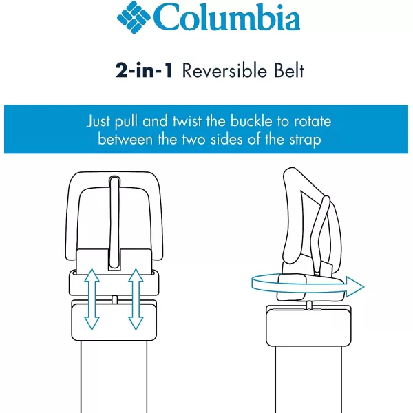imageColumbia Boys Casual Reversible TwoInOne BeltBig Boys BlackBrown Classic