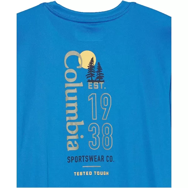 imageColumbia Boys Grizzly Ridge Back Graphic Short Sleeve TeeBright IndigoCsc Est Tough Graphic