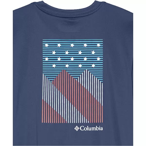imageColumbia Boys Grizzly Ridge Back Graphic Short Sleeve TeeCollegiate NavyStarry Peaks Graphic