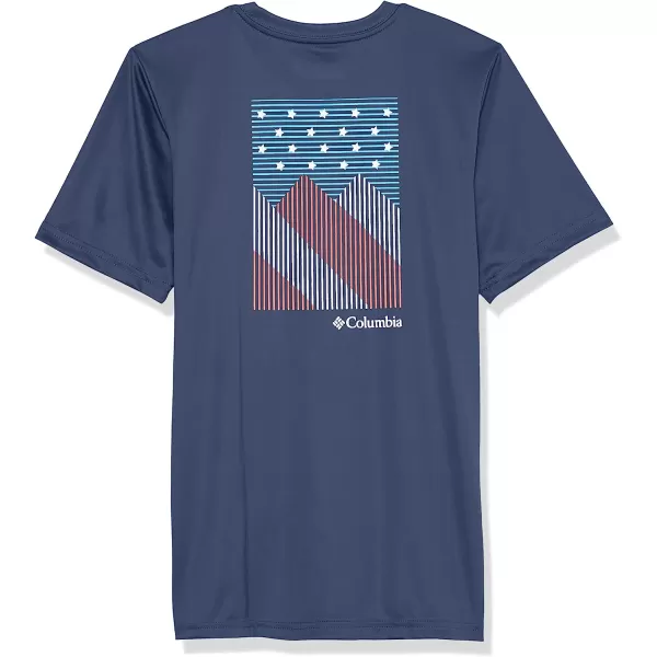imageColumbia Boys Grizzly Ridge Back Graphic Short Sleeve TeeCollegiate NavyStarry Peaks Graphic