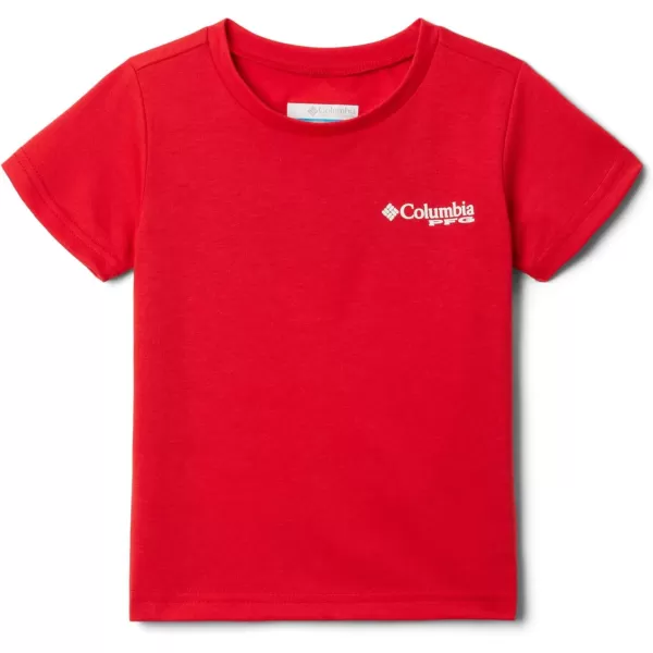 imageColumbia Boys PFG Short Sleeve Graphic TeeRed SparkFish Flag Fade Graphic