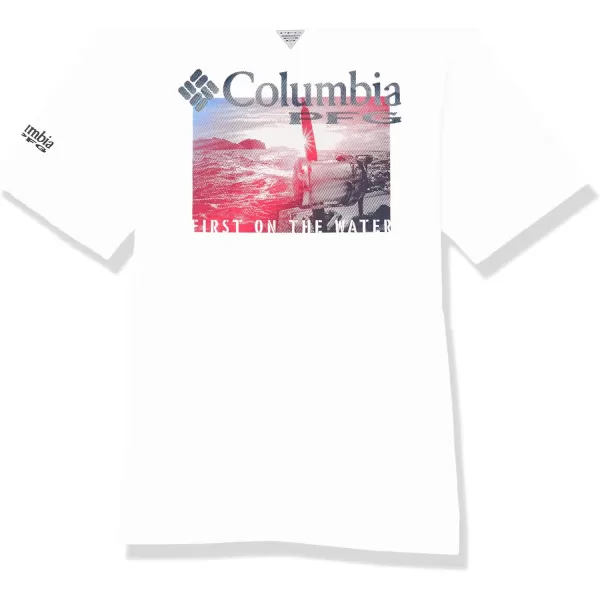 imageColumbia Boys PFG Short Sleeve Graphic TeeWhitePfg Sunrise Salt Graphic