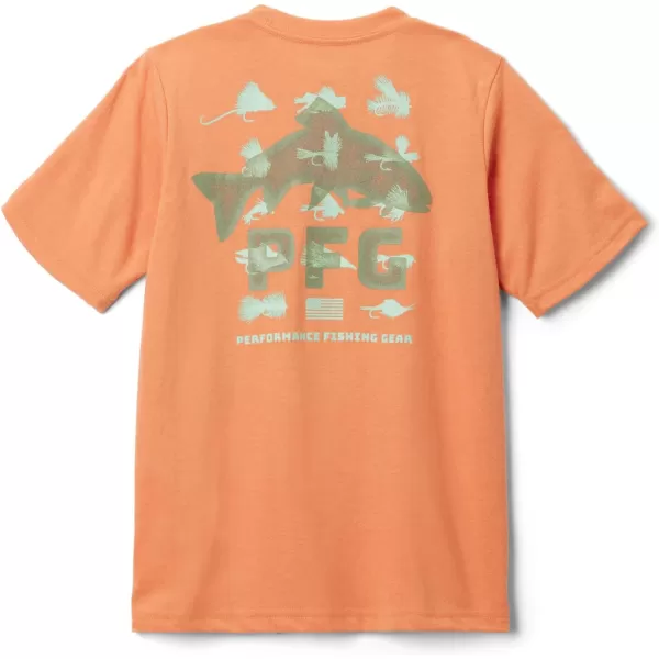 imageColumbia Boys PFG Short Sleeve Seasonal Graphic TeeDusty OrangeBait Jumper Graphic