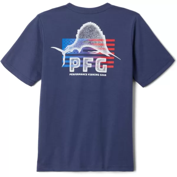 imageColumbia Boys PFG Short Sleeve Seasonal Graphic TeeNocturnalFlag Jumper Salt