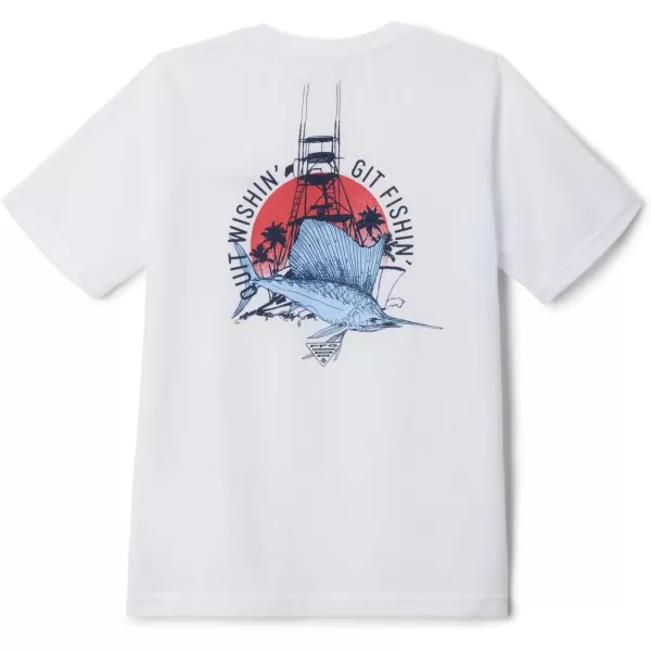 imageColumbia Boys PFG Short Sleeve Seasonal Graphic TeeWhiteSail Tower Graphic