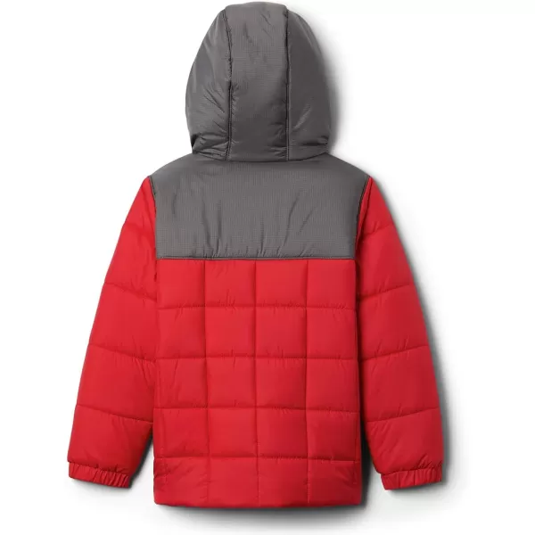 imageColumbia Boys Puffect II Puffer Full Zip Water Resistant InsulatedMountain RedCity Grey
