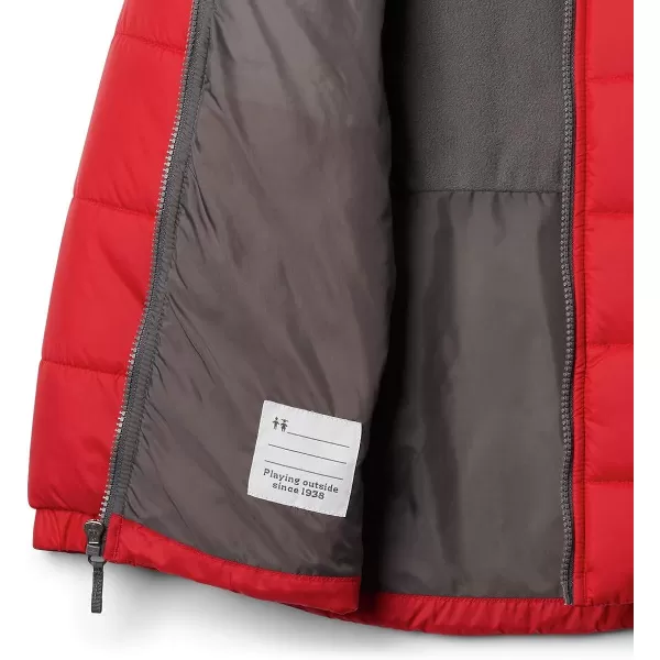 imageColumbia Boys Puffect II Puffer Full Zip Water Resistant InsulatedMountain RedCity Grey