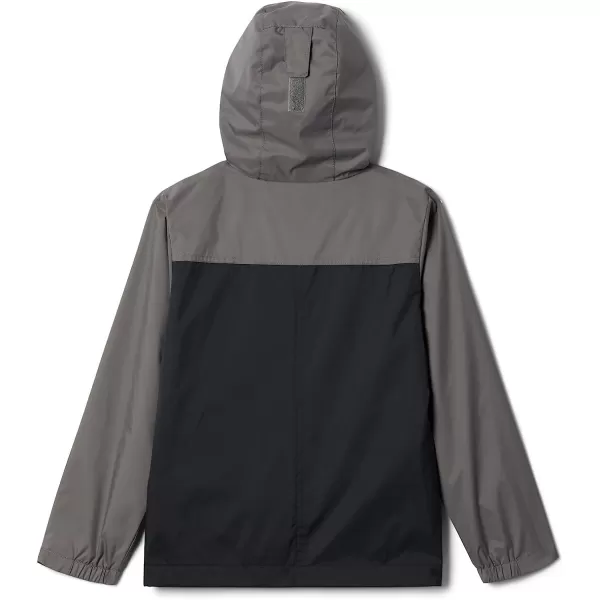 imageColumbia Boys RainZilla JacketBlackCity Grey
