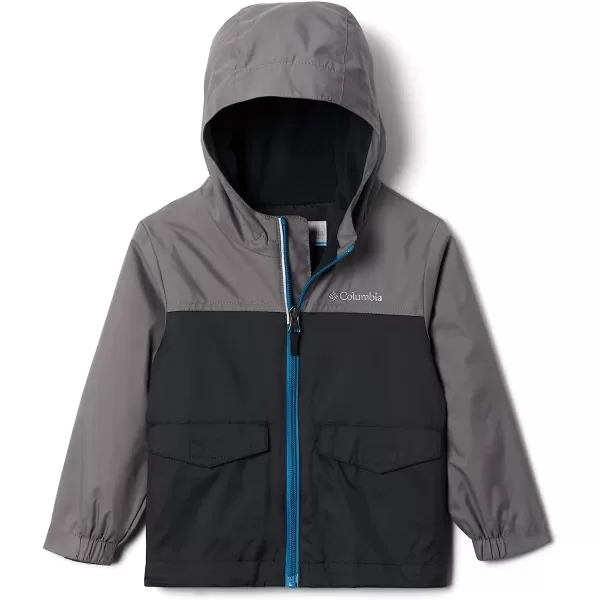imageColumbia Boys RainZilla JacketBlackCity Grey