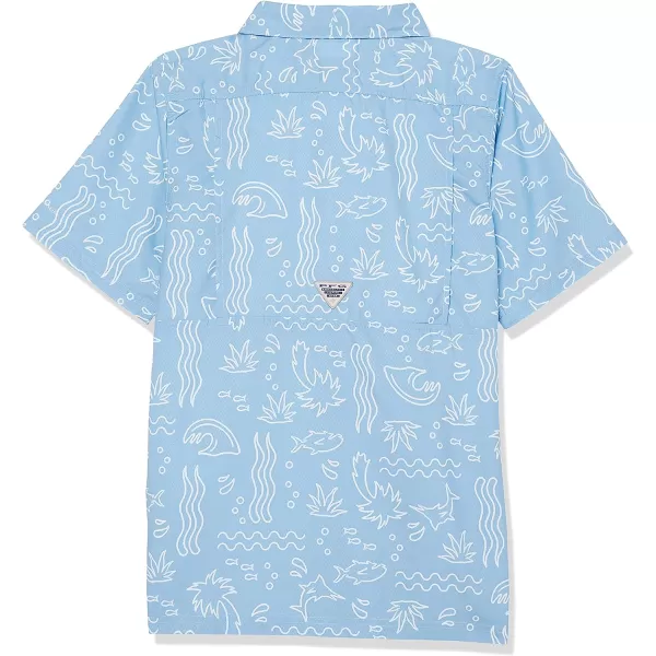 imageColumbia Boys Super Slack Tide Short Sleeve Camp ShirtAgate Blue Marlin Shores