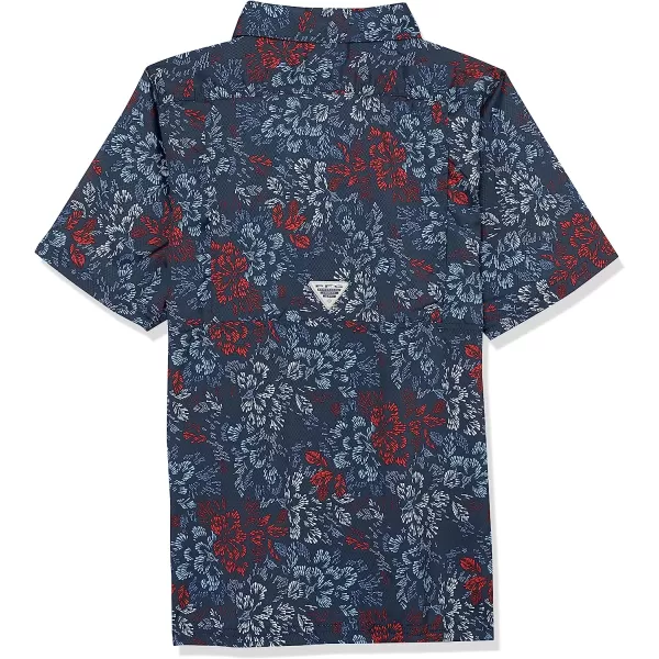 imageColumbia Boys Super Slack Tide Short Sleeve Camp ShirtCollegiate Navy Deep Sea Dash