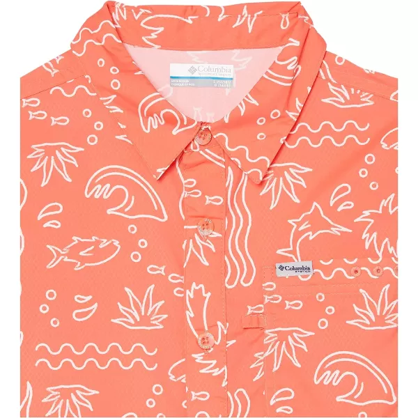 imageColumbia Boys Super Slack Tide Short Sleeve Camp ShirtCorange Marlin Shores