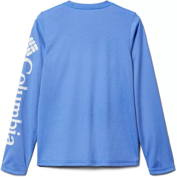 imageColumbia Boys Terminal Tackle Heather Long SleeveBlue Macaw HeatherWhite Logo