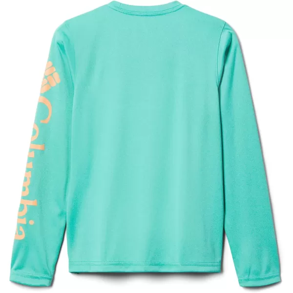 imageColumbia Boys Terminal Tackle Heather Long SleeveElectric Turquoise HeatherBright Nectar Logo