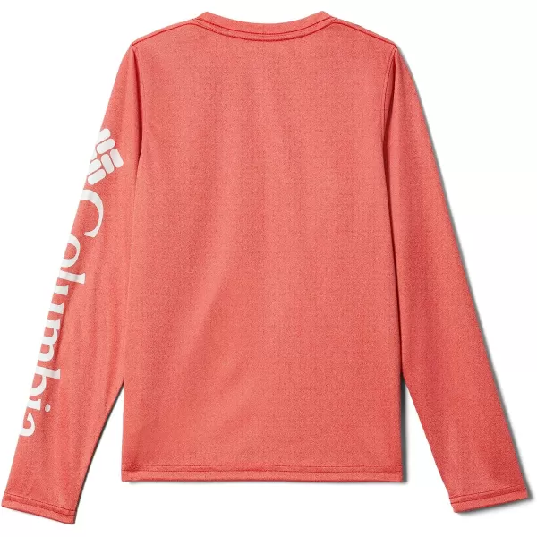 imageColumbia Boys Terminal Tackle Heather Long SleeveRed Spark HeatherWhite Logo