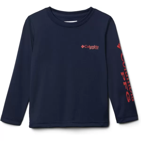 imageColumbia Boys Terminal Tackle Long Sleeve TeeCollegiate NavyRed Spark Logo