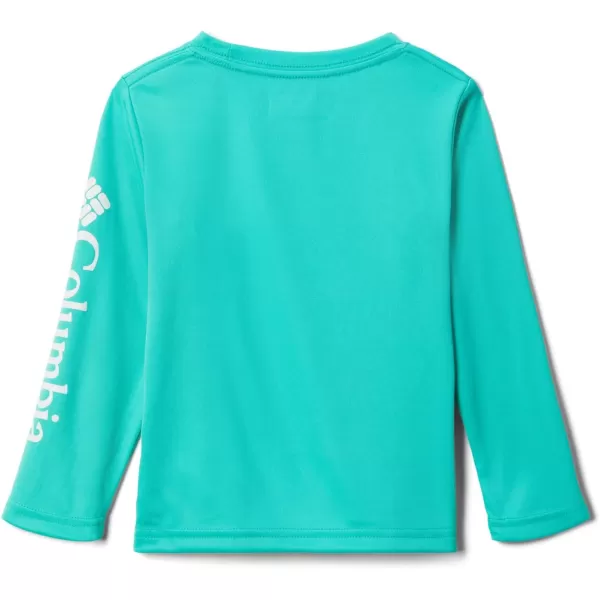 imageColumbia Boys Terminal Tackle Long Sleeve TeeElectric TurquoiseWhite Logo