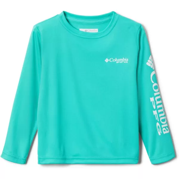 imageColumbia Boys Terminal Tackle Long Sleeve TeeElectric TurquoiseWhite Logo