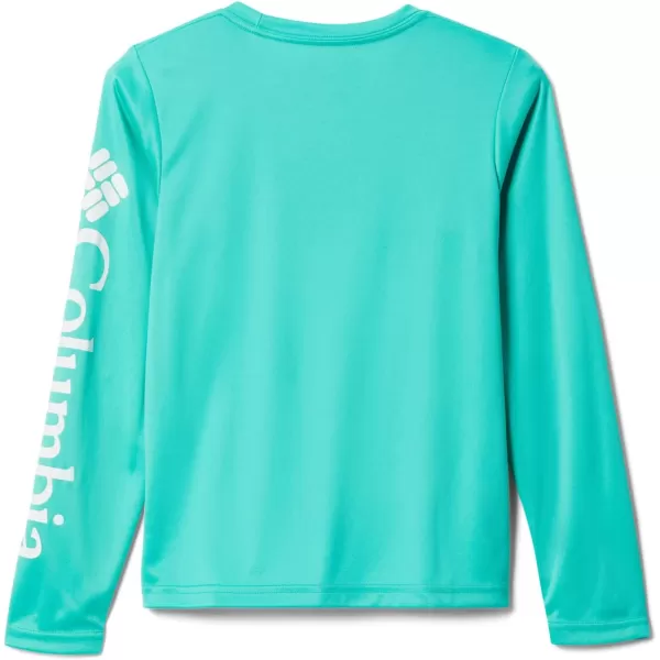 imageColumbia Boys Terminal Tackle Long Sleeve TeeElectric TurquoiseWhite Logo