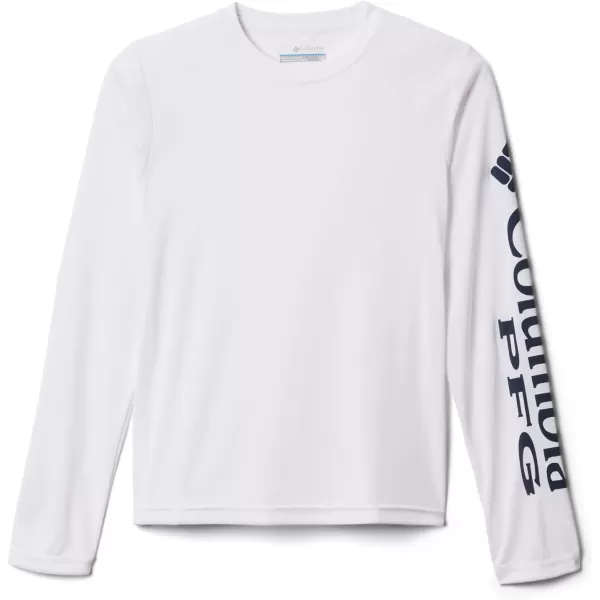 imageColumbia Boys Terminal Tackle Long Sleeve TeeWhiteCollegiate Navy Logo