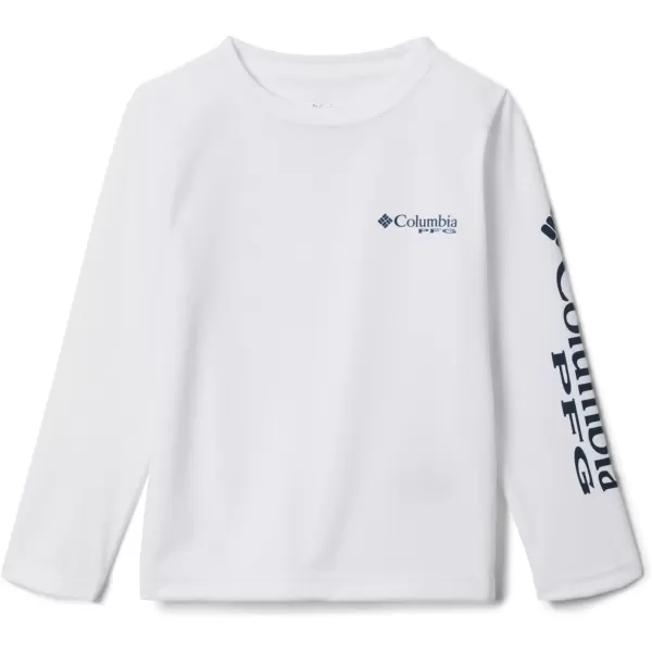 imageColumbia Boys Terminal Tackle Long Sleeve TeeWhiteCollegiate Navy Logo