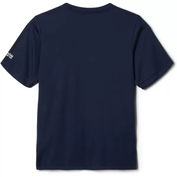imageColumbia Boys Terminal Tackle PFG First on Water Short SleeveCollegiate NavyHull Mark Marlin Grx
