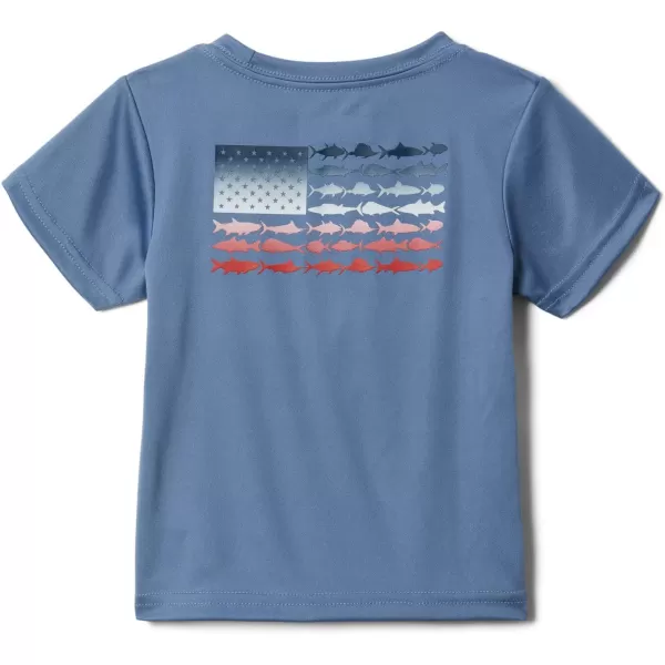 imageColumbia Boys Terminal Tackle PFG Fish Flag Short SleeveBluestoneCollegiate Navy Gradient