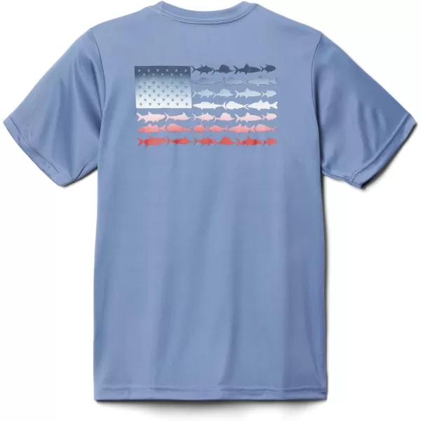 imageColumbia Boys Terminal Tackle PFG Fish Flag Short SleeveBluestoneCollegiate Navy Gradient