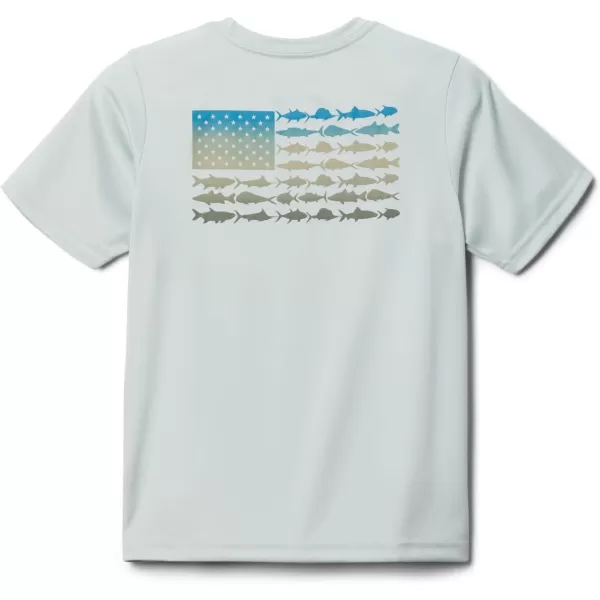 imageColumbia Boys Terminal Tackle PFG Fish Flag Short SleeveCool GreenDeep Marine Gradient