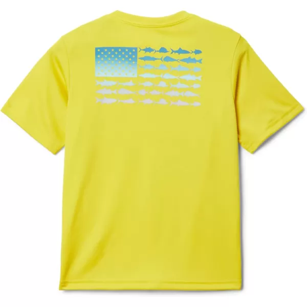 imageColumbia Boys Terminal Tackle PFG Fish Flag Short SleeveLaser LemonDeep Marine Gradient