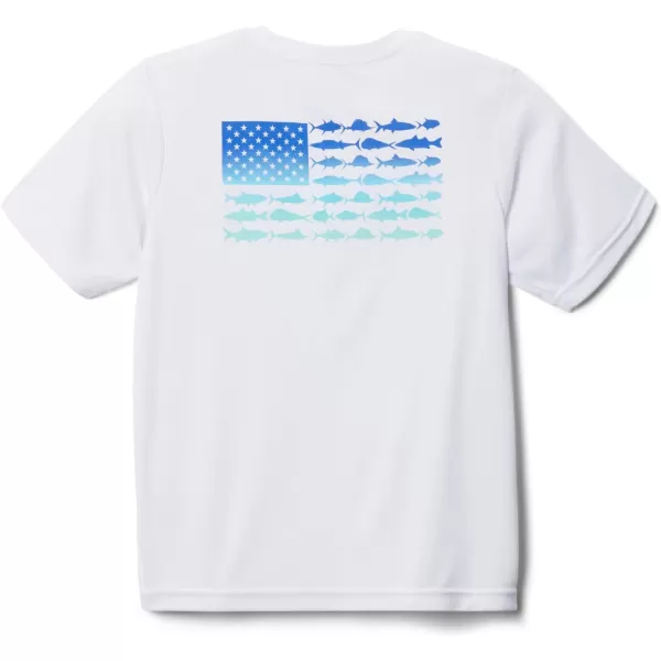 imageColumbia Boys Terminal Tackle PFG Fish Flag Short SleeveWhiteBlue Macaw Gradient