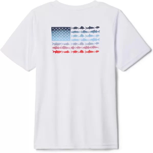 imageColumbia Boys Terminal Tackle PFG Fish Flag Short SleeveWhiteFish Flag Fade Graphic