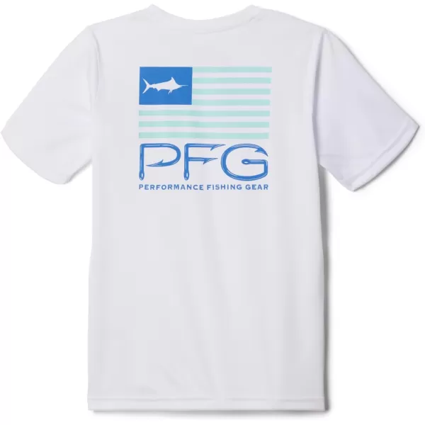 imageColumbia Boys Terminal Tackle PFG Fish Flag Short SleeveWhiteFish Star Marlin Graphic