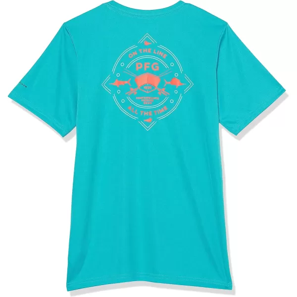 imageColumbia Boys Terminal Tackle PFG Graphic Short SleeveOcean Tealon the Line Salt Graphic