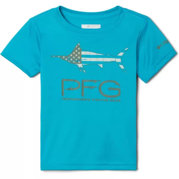 imageColumbia Boys Terminal Tackle PFG Marlin America Short SleeveOcean TealMarlin America Graphic
