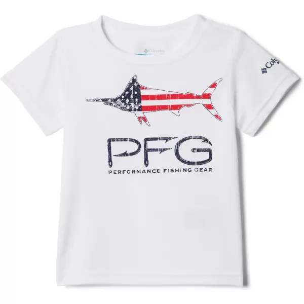 imageColumbia Boys Terminal Tackle PFG Marlin America Short SleeveWhiteMarlin America Graphic