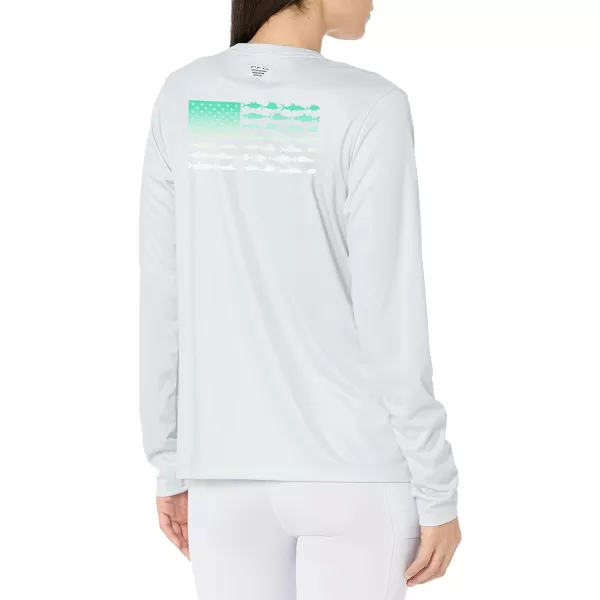 imageColumbia Boys Tidal Tee PFG Fish Flag Long SleeveCool GreyFish Flag Ombre