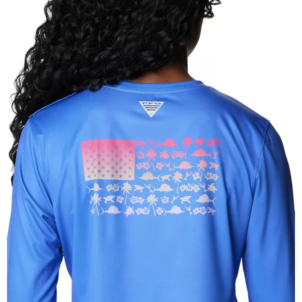 imageColumbia Boys Tidal Tee PFG Fish Flag Long SleeveViolet SeaFish and Friends Flag Ombre