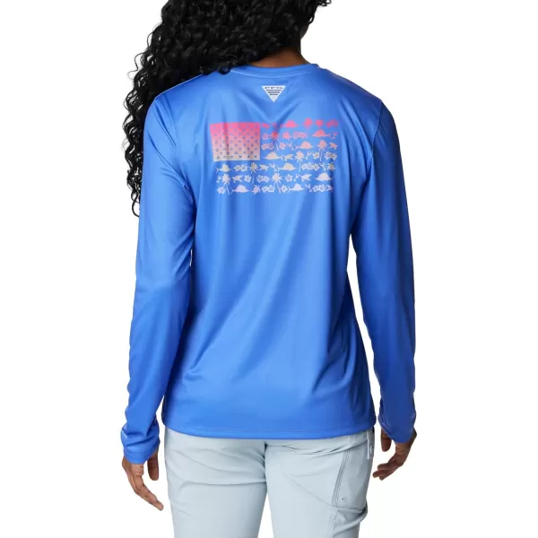 imageColumbia Boys Tidal Tee PFG Fish Flag Long SleeveViolet SeaFish and Friends Flag Ombre