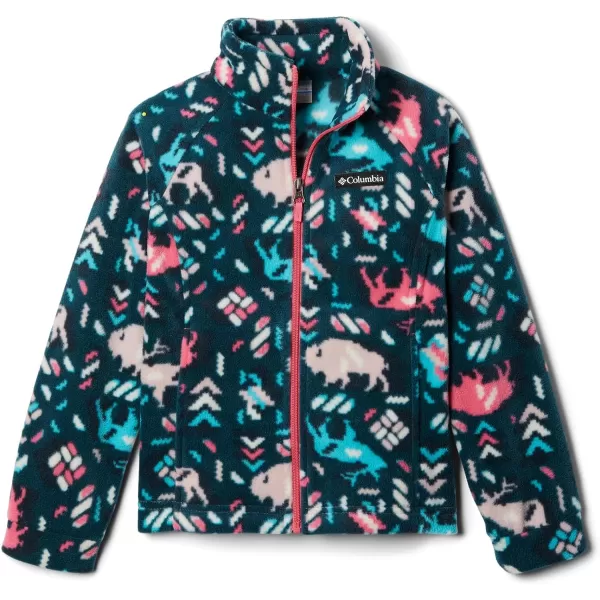 imageColumbia Girls Benton Springs Ii Printed Fleece JacketBig Girls Camellia Rose Buffaloroam