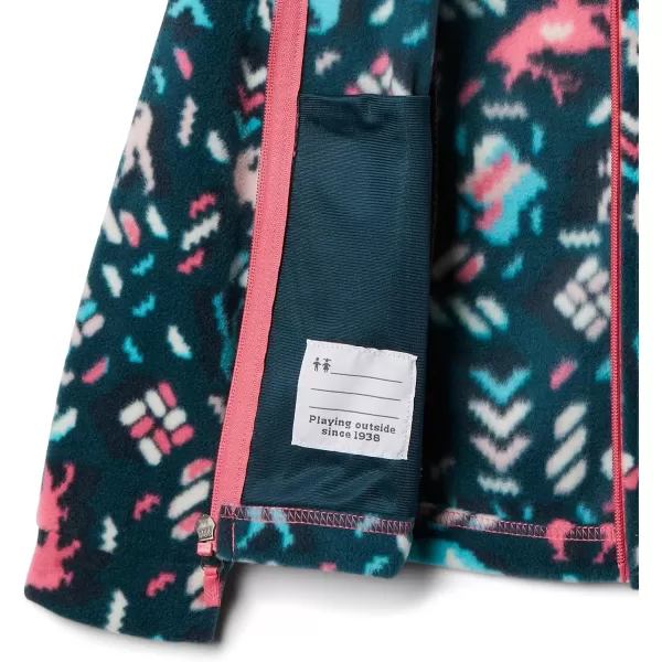 imageColumbia Girls Benton Springs Ii Printed Fleece JacketBig Girls Camellia Rose Buffaloroam