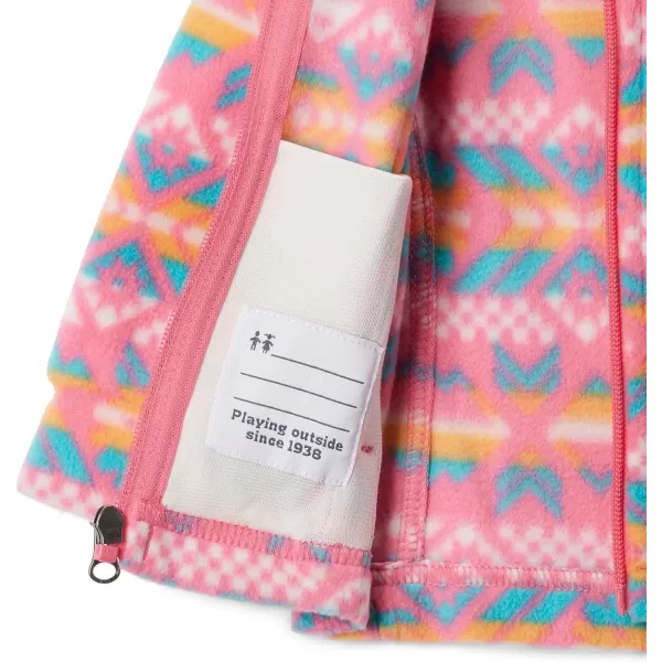 imageColumbia Girls Benton Springs Ii Printed Fleece JacketBig Girls Camellia Rose Checkered Peaks
