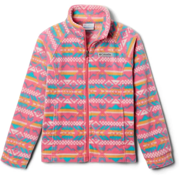 imageColumbia Girls Benton Springs Ii Printed Fleece JacketBig Girls Camellia Rose Checkered Peaks