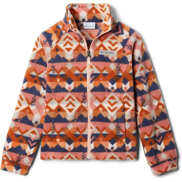 imageColumbia Girls Benton Springs Ii Printed Fleece JacketBig Girls Peach Blossom Checkpoint