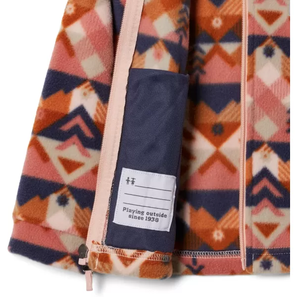imageColumbia Girls Benton Springs Ii Printed Fleece JacketBig Girls Peach Blossom Checkpoint