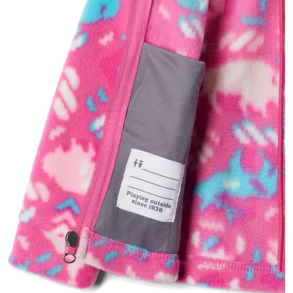 imageColumbia Girls Benton Springs Ii Printed Fleece JacketBig Girls Pink Ice Buffaloroam